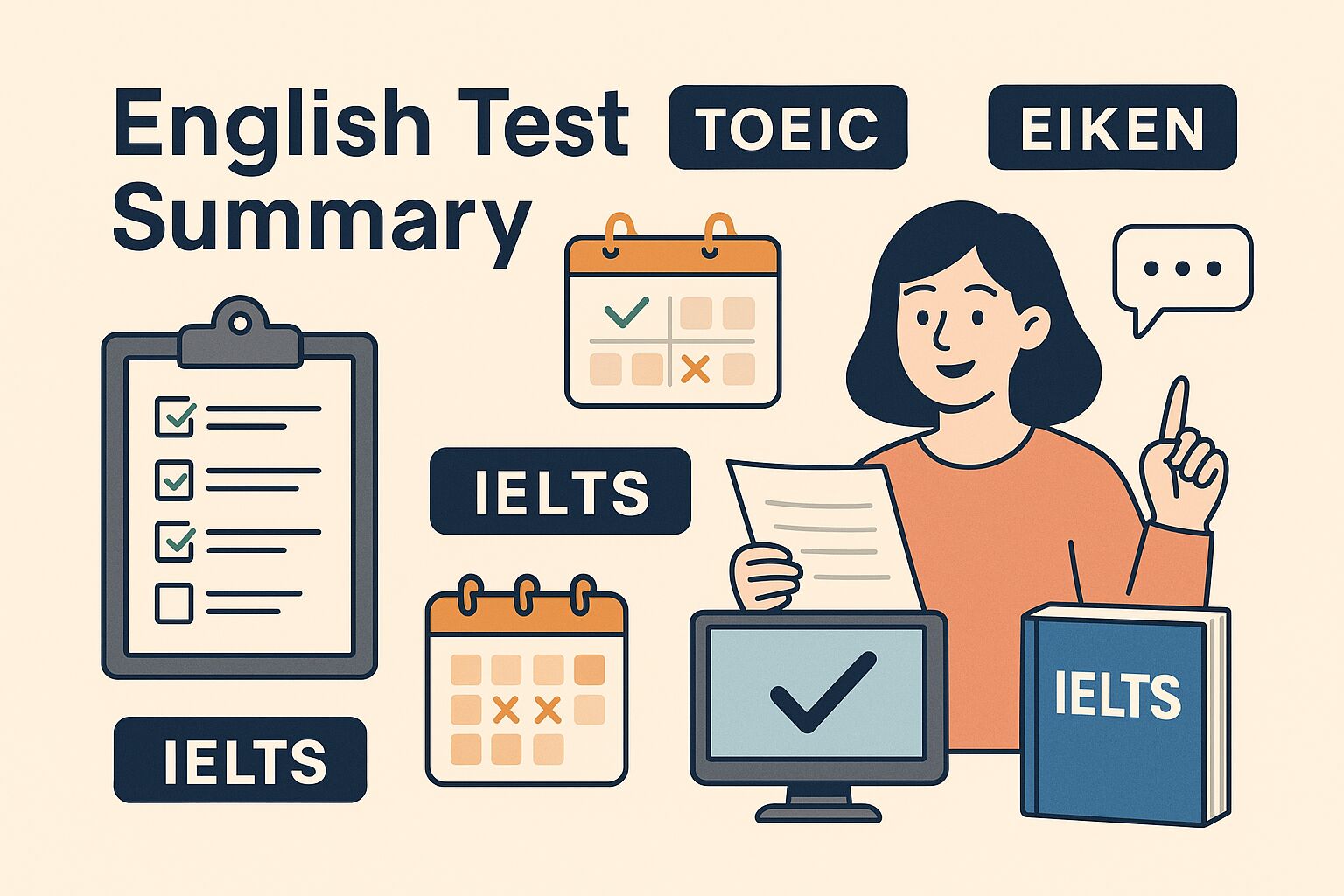 [Test Summary] Features and Schedules of Major English Proficiency Exams like TOEIC, EIKEN, and IELTS
